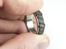 Load image into Gallery viewer, Titanium and Forged Copper Carbon Fiber Ring