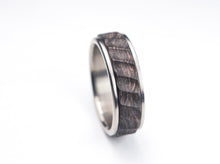 Load image into Gallery viewer, Forged carbon fiber ring with titanium