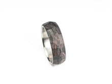 Load image into Gallery viewer, Rose gold forged carbon fiber ring