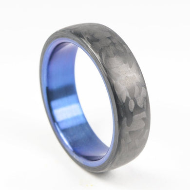 Carbon fiber ring, titanium ring, carbon fiber and titanium ring, modern rings, modern wedding bands.