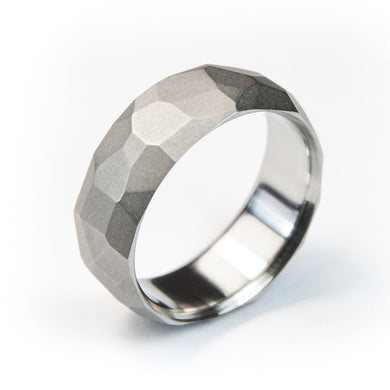 Titanium Facet Ring