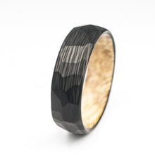 Load image into Gallery viewer, carbon fiber wood ring, cotodesign, carbon fiber ring, maple ring, stabilized wood ring